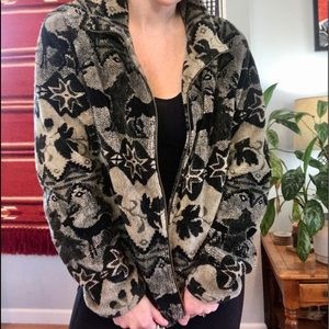 💗 3/25 zip up sweatshirt jacket with deer print